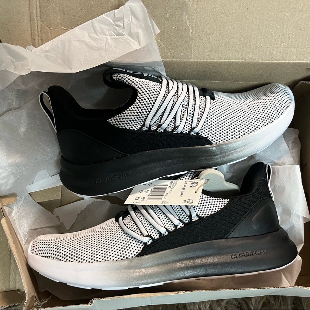 Adidas Cloudfoam Black and White Shoes